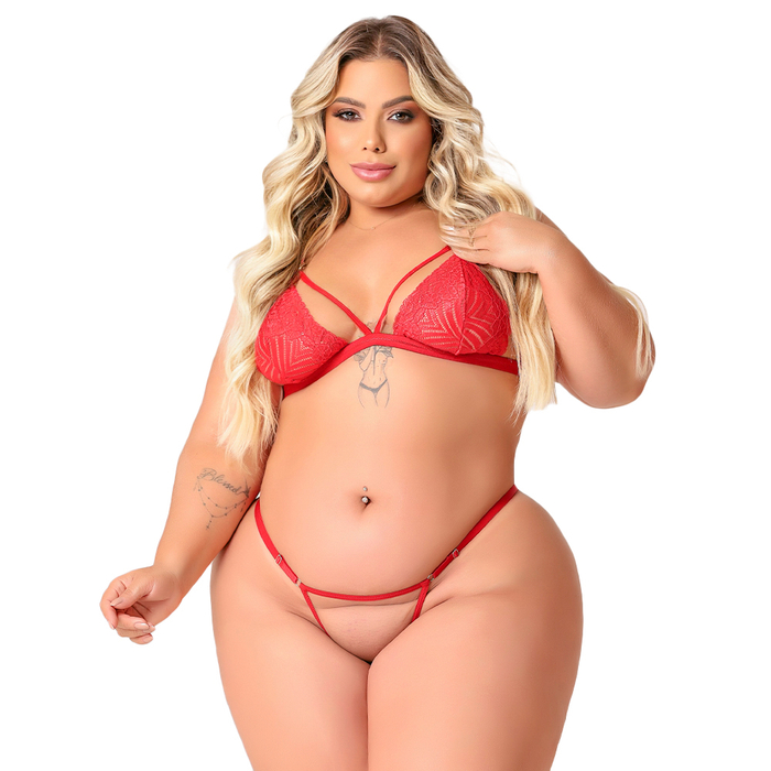 Conjunto Beijo Molhado Plus Size Coleção Kisses Tallyta Moda Apimentada