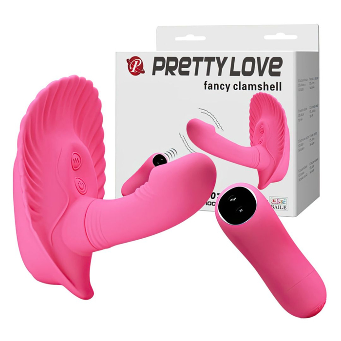 Vibrador Ponto G Fancy Clamshell Com Estimulador Clitoriano 30 Vibrações Pretty Love