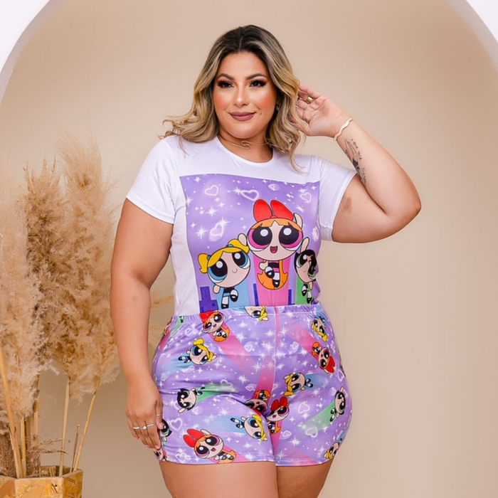 Short Doll Plus Size Meninas Super Poderosas 