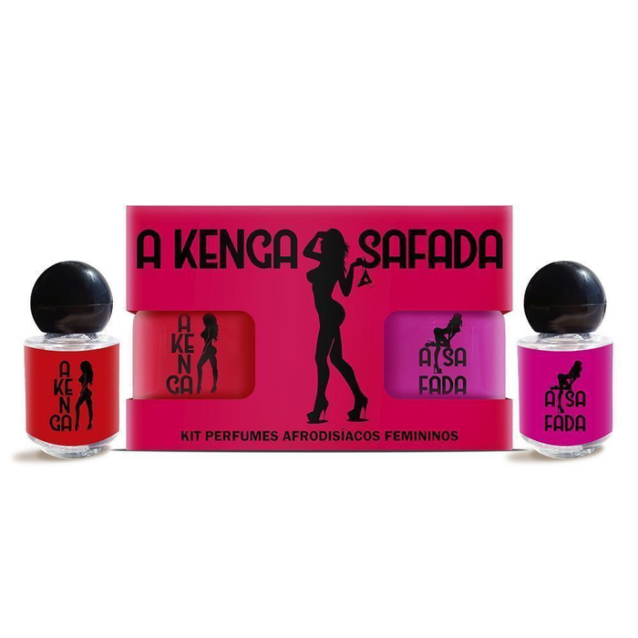 Kit Perfumes A Kenga E Safada Afrodisíaco Feminino 5ml Sexy Fantasy