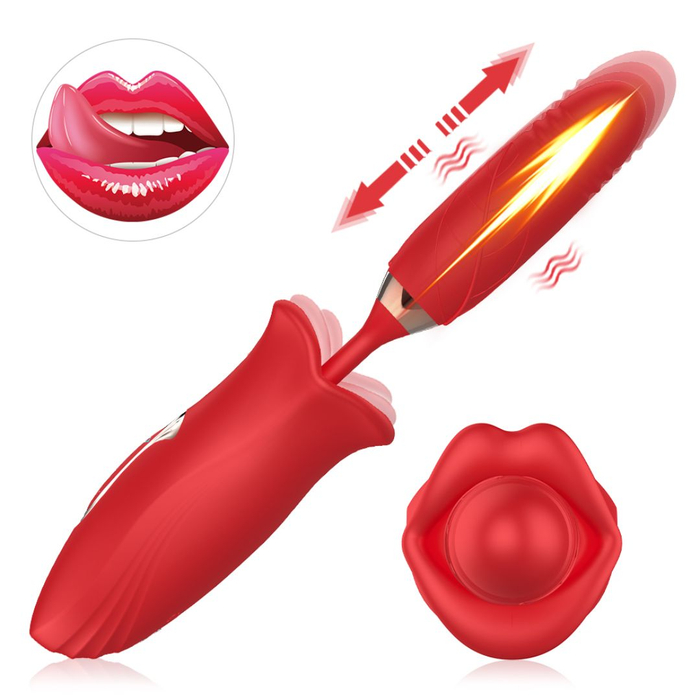 Vibrador Honey Mouth Formato De Boca Vai E Vem 10 Modos De Estimulação