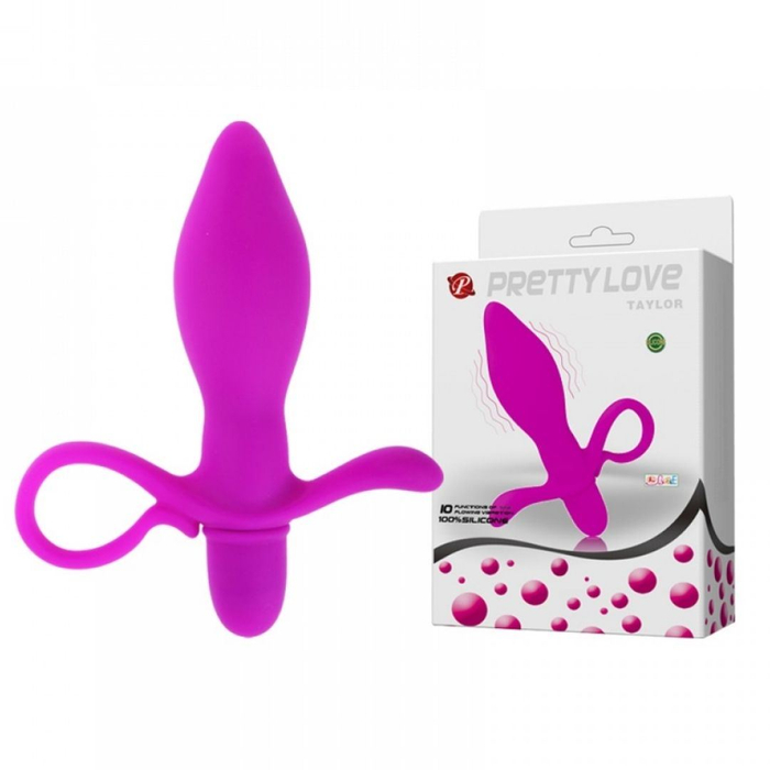 Plug Anal Em Silicone 10 Modos De Vibração Taylor Pretty Love