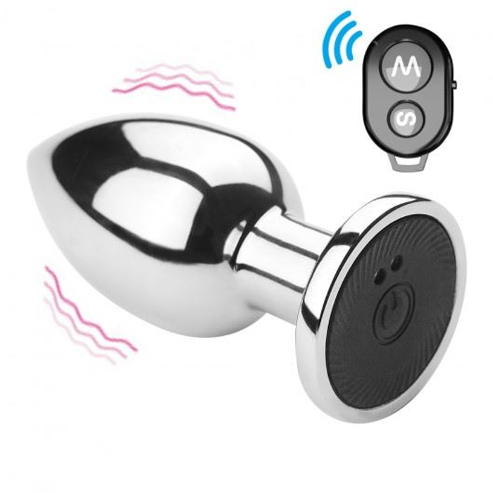 Plug Anal De Luxo Médio Com 10 Vibrações E Controle Remoto Massager