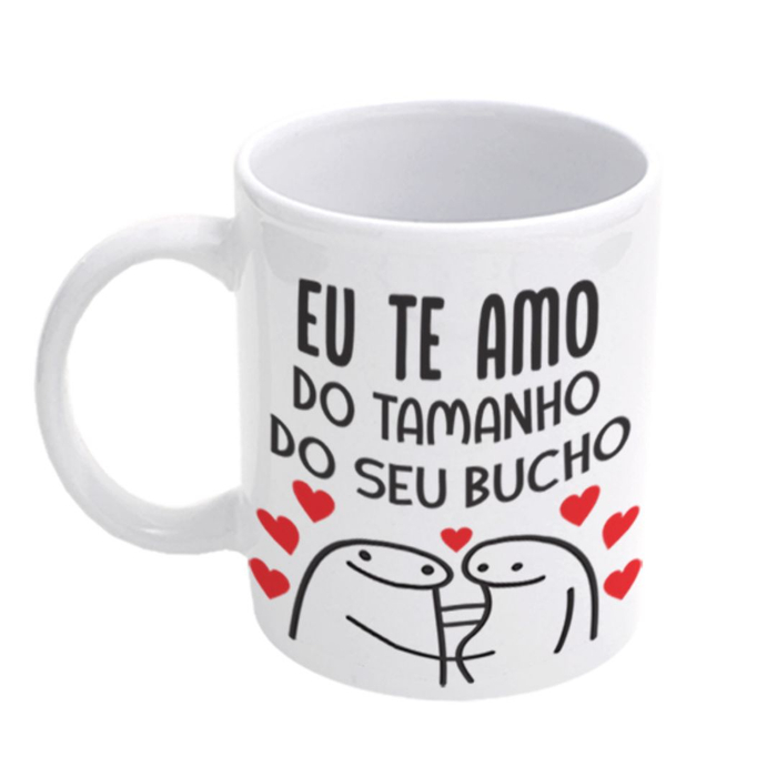 Caneca Flork Com Frase Te Amo Do Tamanho 300ml Simas Presentearia