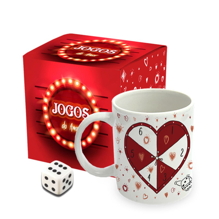 Caneca Jogos Do Amor Com Dadinho 300ml Simas Presentearia