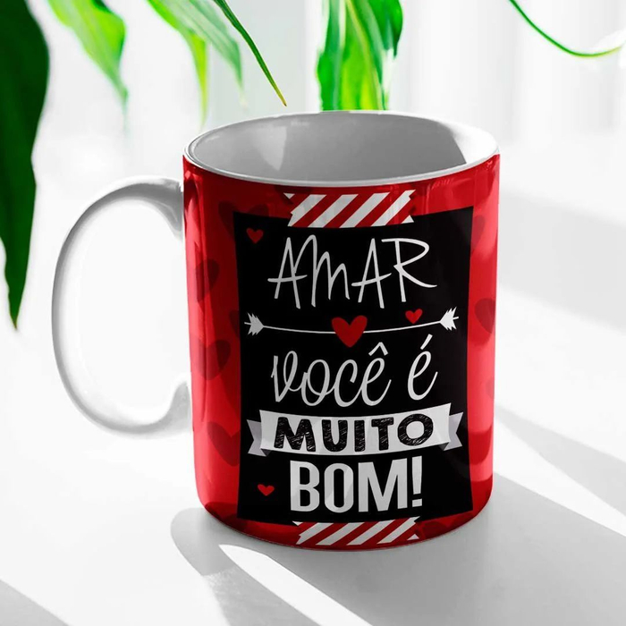 Caneca Decorada Amar Você 300ml Sude Presentes