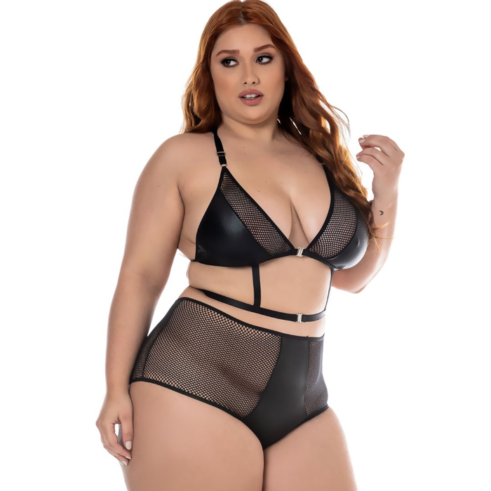 Conjunto Mistress Plus Size Linha Sado Hot Flowers