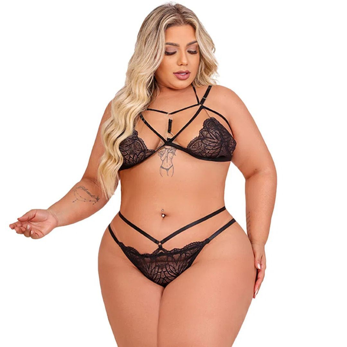 Conjunto Plus Size Amor Real Com Strappy Tallyta