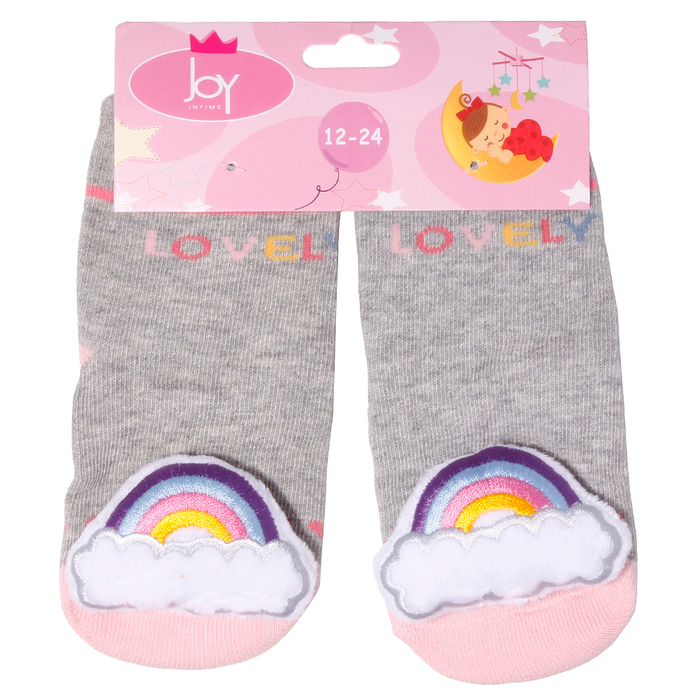 Meia Infantil Lovely Com Antiderrapante E Chocalho Hangar