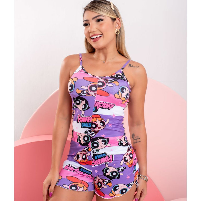 Pijama Feminino Personagem Meninas Super Poderosas Amável Moda íntima