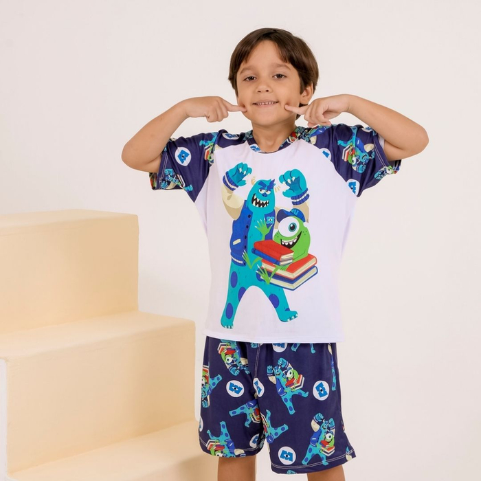 Pijama Masculino Infantil Monstros S.a Amável Moda íntima