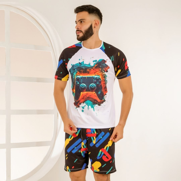 Pijama Masculino Estampado Playstation Amável Moda íntima