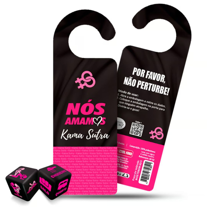 Kit Dadinhos E Aviso De Porta Lésbica Nós Amamos Kama Sutra Diversão Ao Cubo