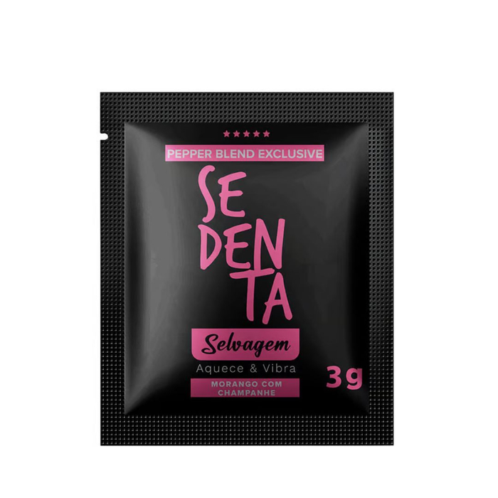 Sedenta Selvagem Excitante Aquece E Vibra Sachê 3g Pepper Blend