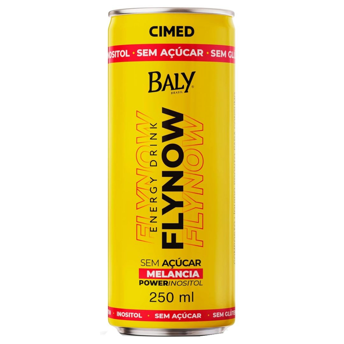 Flynow Baly Energy Drink Melancia Zero Açúcar Lata 250ml Cimed