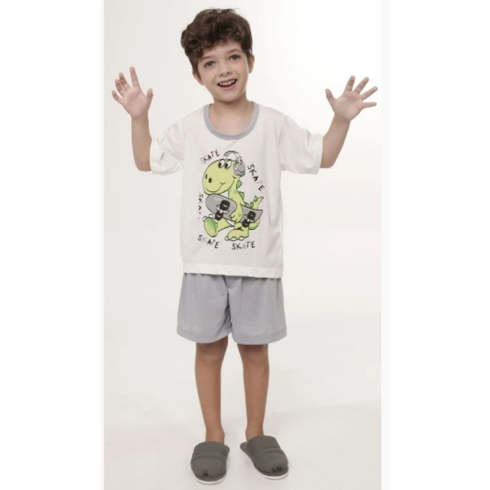 Pijama Masculino Infantil Em Malha Pv