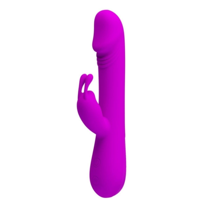 Vibrador Ponto G Clement 30 Vibrações Com Estimulador Clitoriano Pretty Love