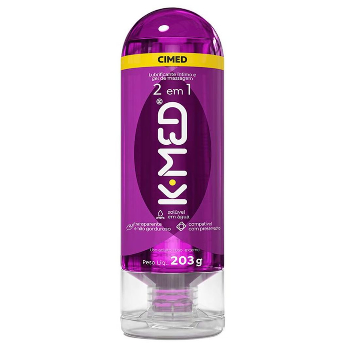 K-med Gel Lubrificante íntimo 2 Em 1 Solúvel Em água 203g Cimed