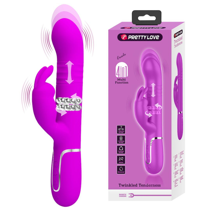 Vibrador Rabbit Coale 4 Modos De Vai E Vem E Rotação Pretty Love