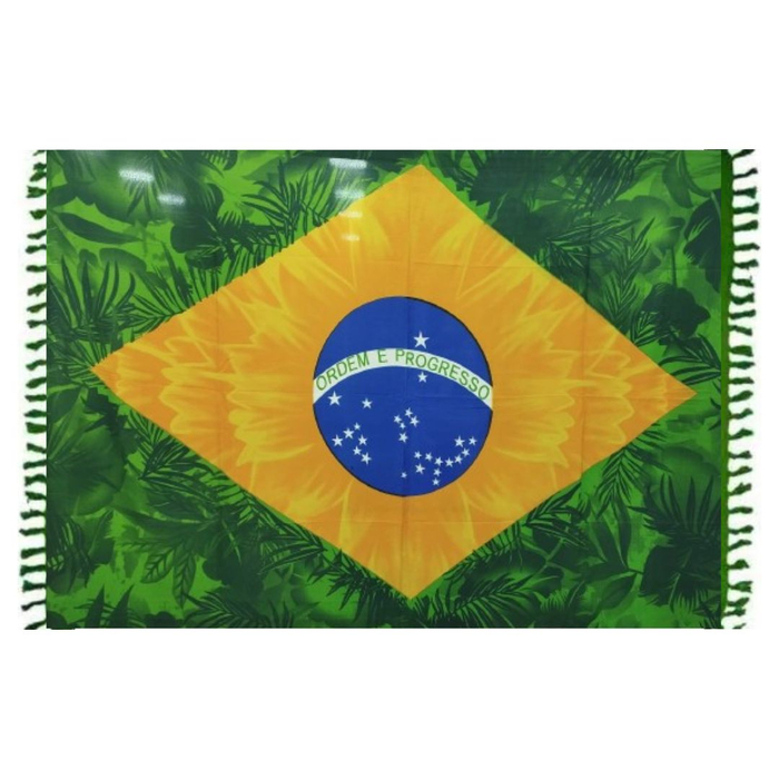 Canga De Praia Estampada Em Poliéster Bandeira Do Brasil Hangar