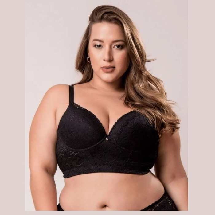 Sutiã Plus Size Corpete Bojo De Renda Nayane Rodrigues