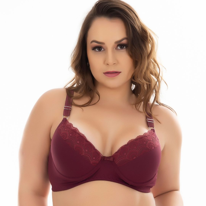 Sutiã Plus Size Reforçado Com Bojo E Aros Base Lisa Patitex