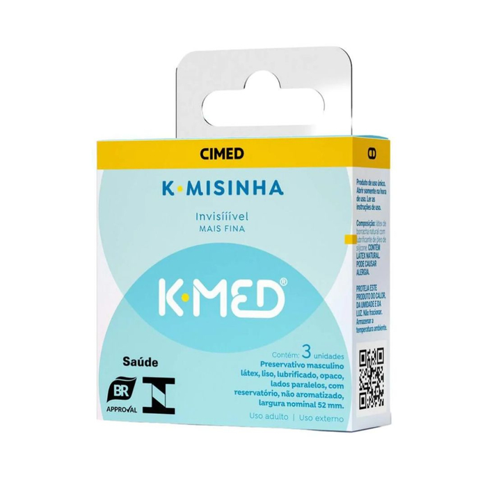 K-misinha Invisível Preservativo Masculino 3 Unidades Cimed