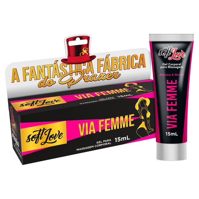 Via Femme Gel Excitante Feminino 15ml Soft Love