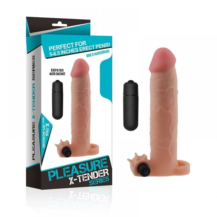 Capa Peniana Com Extensor Anel Peniano E Cápsula Vibratória 5-6.5 Lovetoy