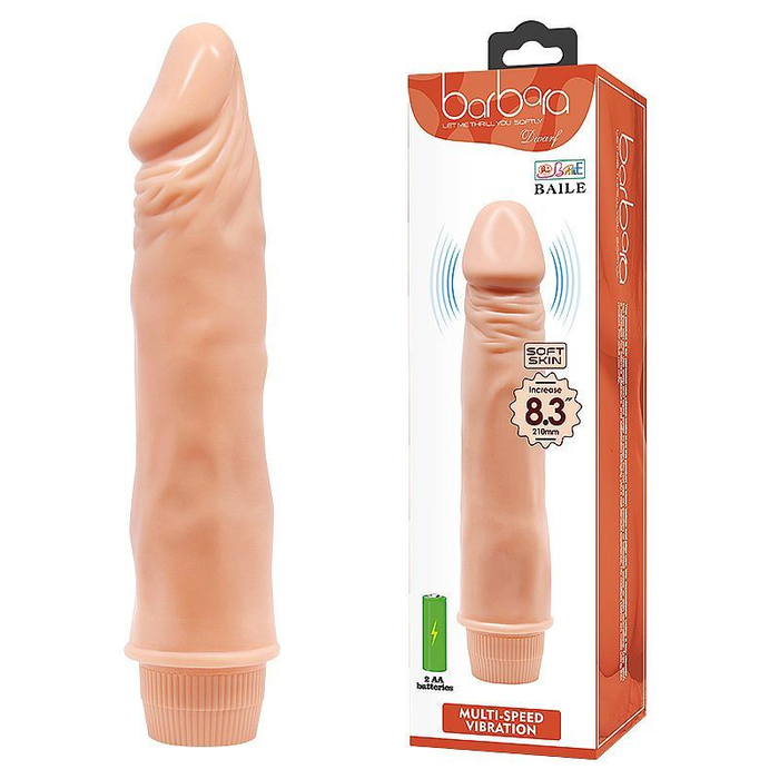 Prótese Cock Realístico Com Vibro Em Silicone  21,5 X 4 Cm Vibe Toys