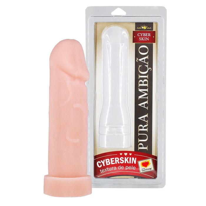 Capa Peniana Em Cyberskin 18 X 4cm Linha Pura Ambição Sexy Fantasy