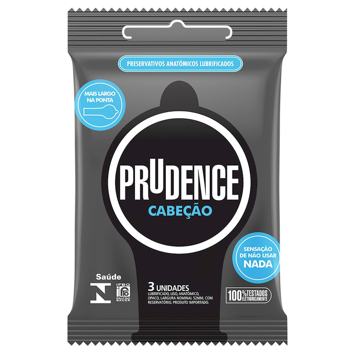 Preservativo Cabeção 3 Unidades Prudence