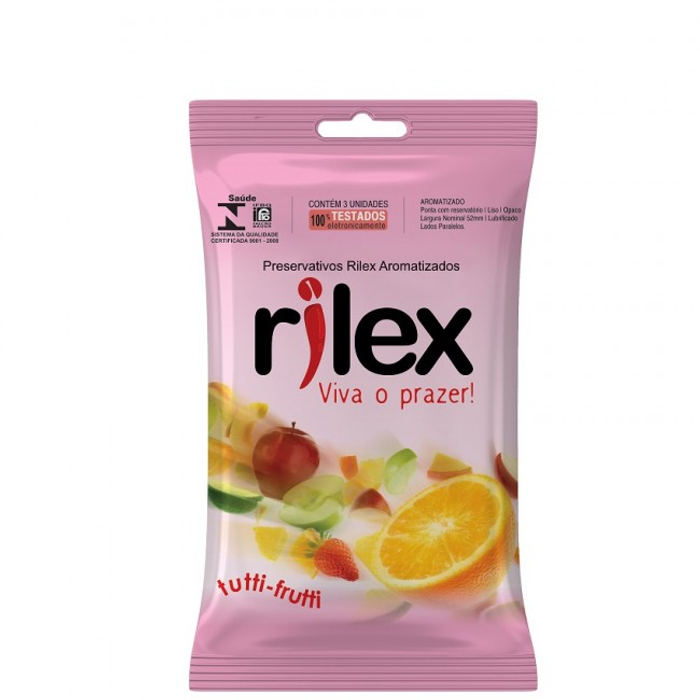 Preservativo Aromatizado Tutti Frutti 3 Unidades Rilex