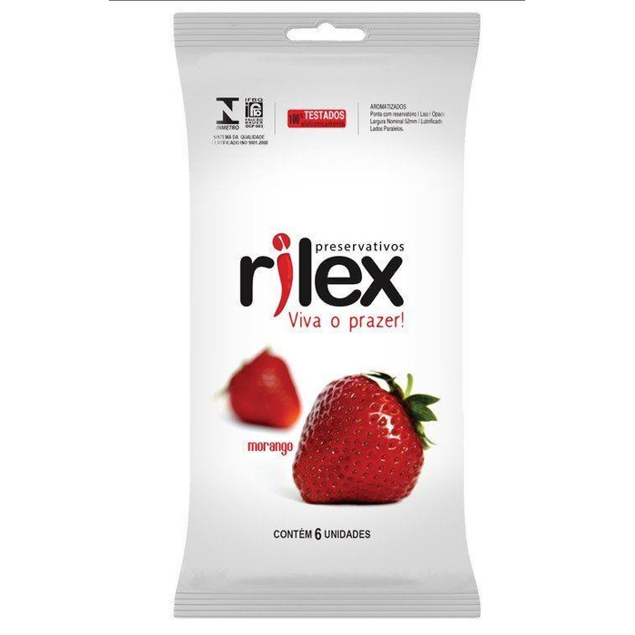 Preservativo Aromatizado De Morango 6 Unidades Rilex