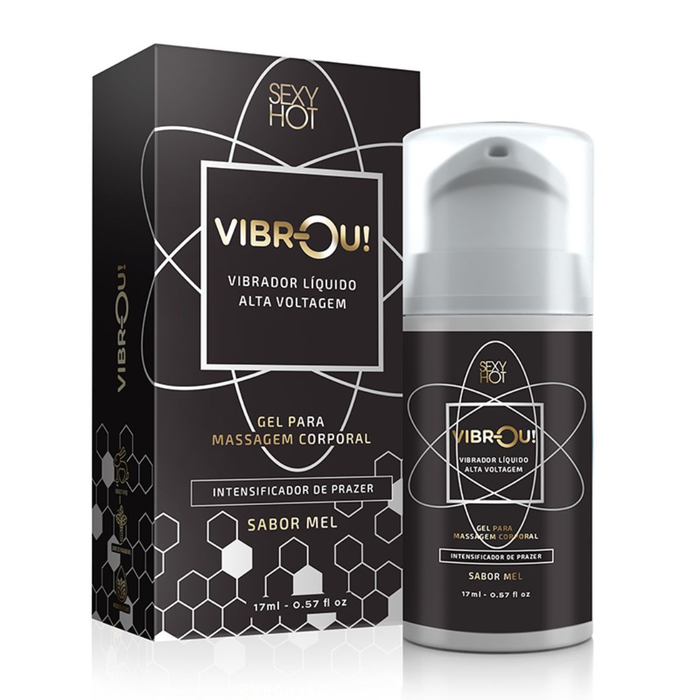 Vibrou Gel Vibrador Líquido Beijável Intensificador De Prazer 17ml Sexy Hot