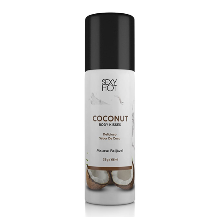 Coconut Body Kisses Mousse Beijável 66ml Sexy Hot