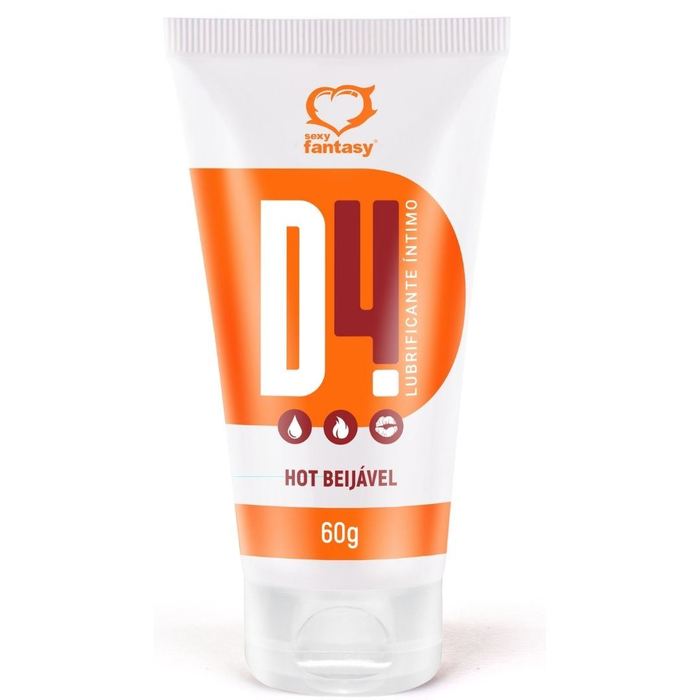 D4 Hot Gel Umectante Lubrificante Beijável 60g Sexy Fantasy