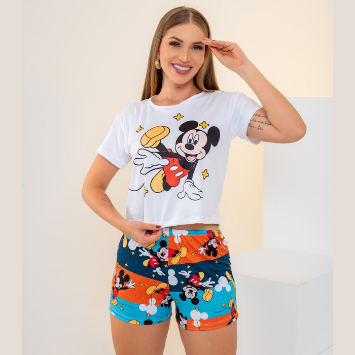 Short Doll Estampado Mickey Amável Moda íntima