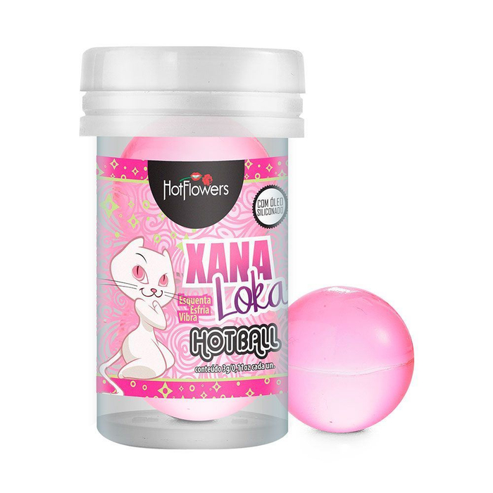 Xana Loka Hot Ball Esquenta Esfria Vibra 3g Hot Flowers