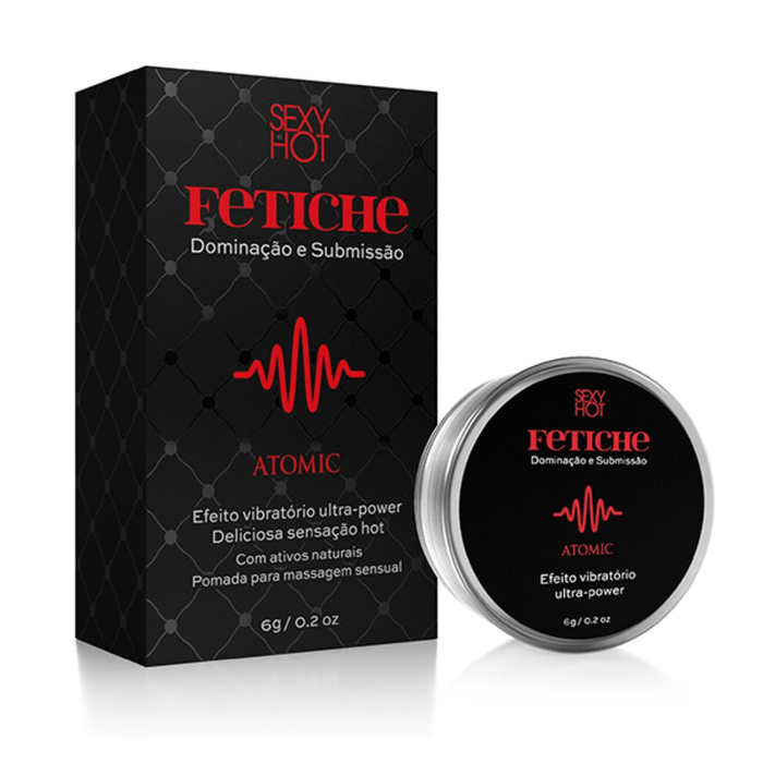 Atomic Pomada Excitante Vibratória Ultra Power Linha Fetiche 6g Sexy Hot