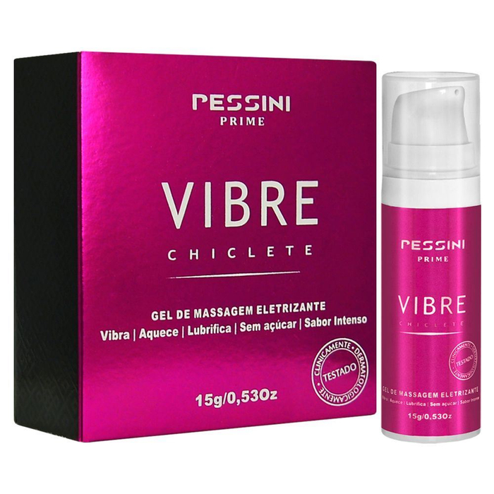 Vibre Gel Eletrizante Beijável Chiclete 15g Pessini