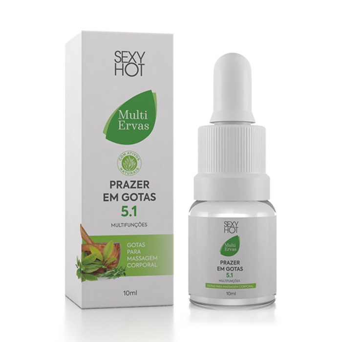 Prazer Em Gotas 5.1 Aloe Vera Multifunções 10ml Sexy Hot