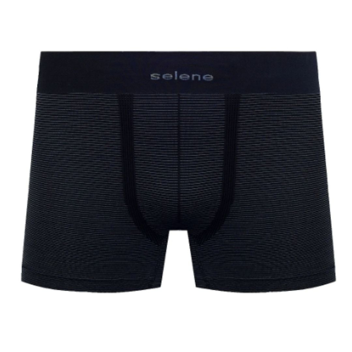 Cueca Boxer Adulto Sem Costura Detalhes Listras Selene