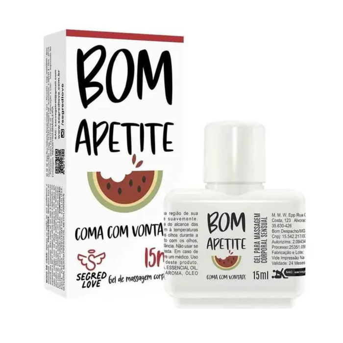 Bom Apetite Gel Beijável Com Tatuagem Adesiva 15ml Segred Love