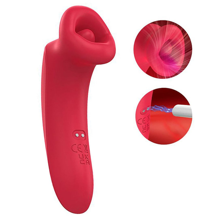 Vibrador Formato De Boca Loli 9 Modos De Sucção E 10 Vibrações Vibe Toys