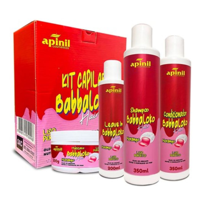 Kit Capilar Babbaloko Hair Liso Perfeito Apinil