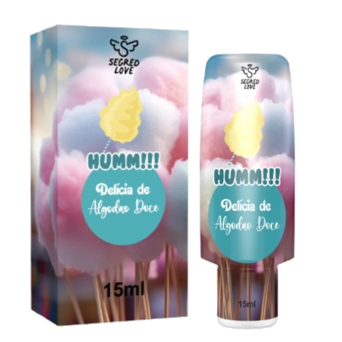 Humm Delícia De Algodão Doce Gel Lubrificante Beijável 15ml Segred Love