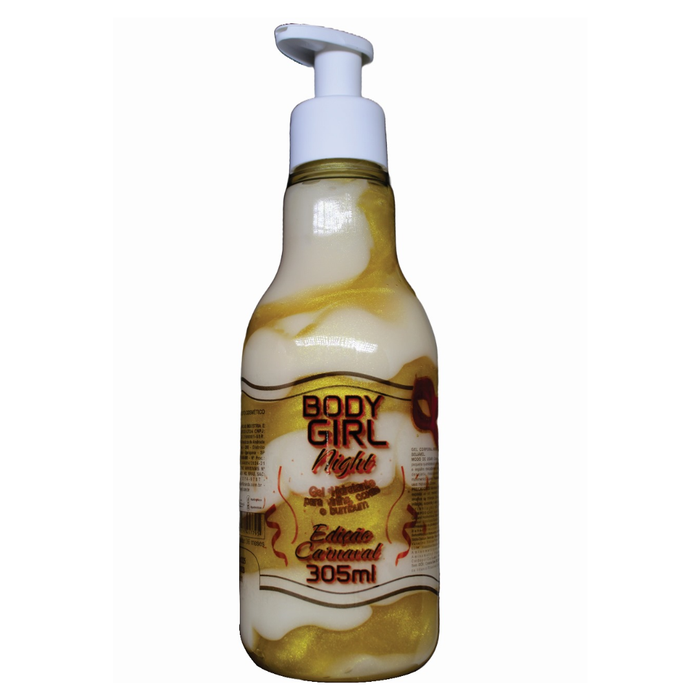 Body Girl Night Gel Hidratante Para Virilha E Bumbum Ediçãocarnaval  305ml Garji