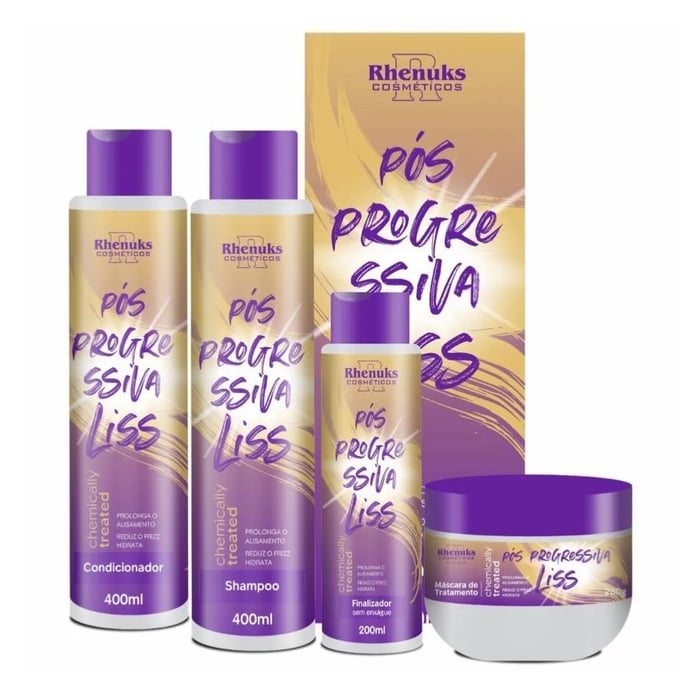 Kit Capilar Pós Progressiva Liss Com 4 Itens Rhenuks Cosméticos