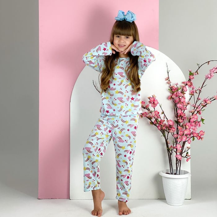 Pijama Infantil Feminino Inverno Estampado